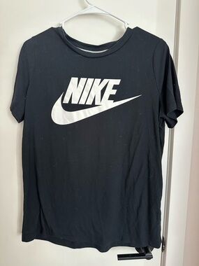 Nike Black Tee with White Swoosh Tag